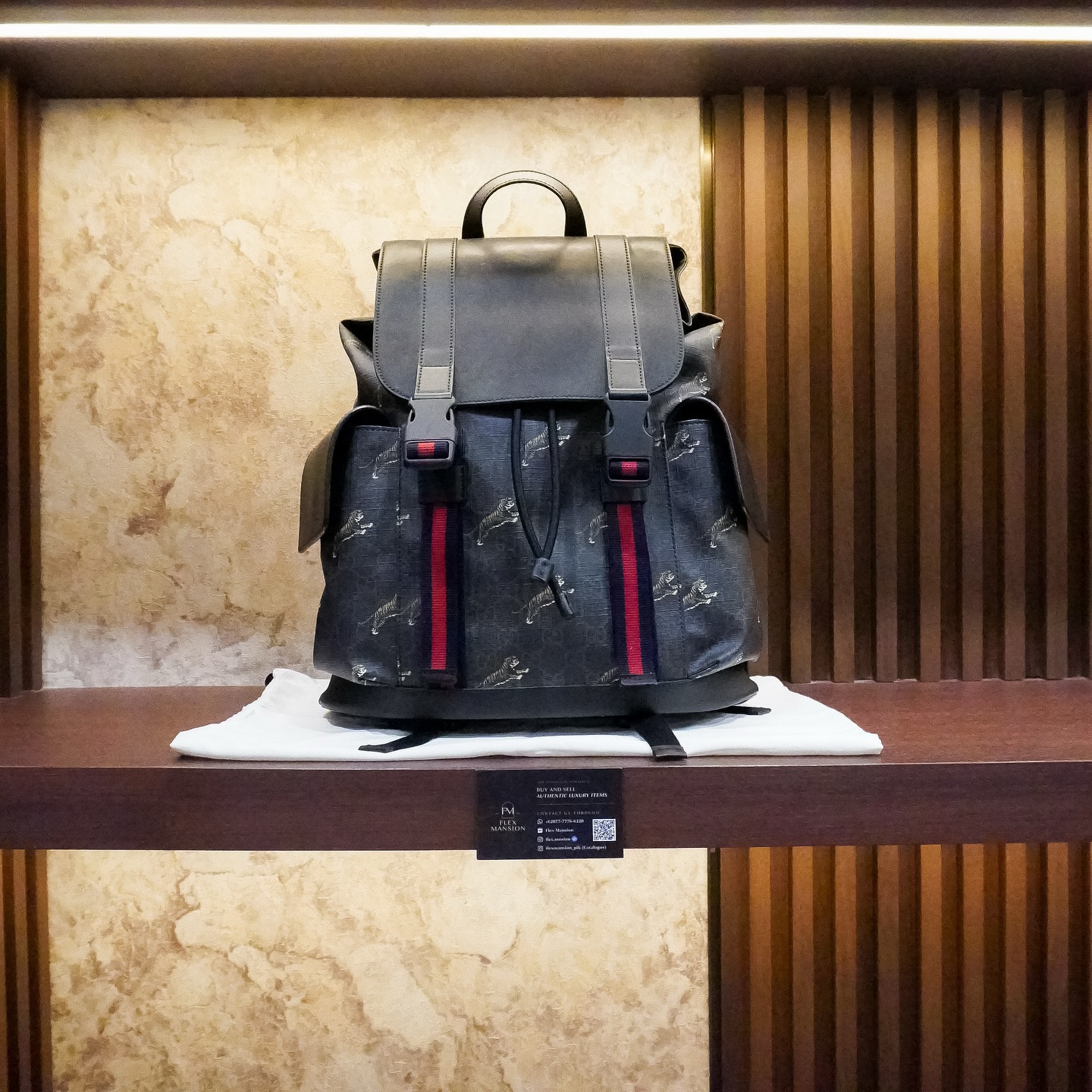 Gucci jumping tiger backpack